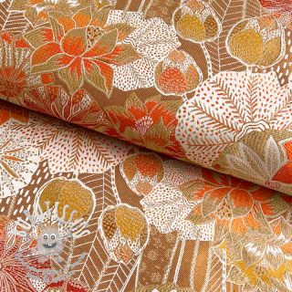 Tissu déco jacquard Opium allover peanut