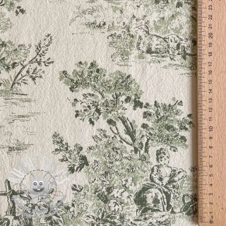 Tissu déco RUSTIC VINTAGE PRINT Gabrielle kaki