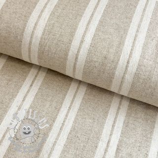 Tissu déco jacquard LINEN LOOK Etretat lin