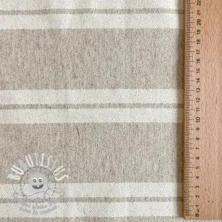 Tissu déco jacquard LINEN LOOK Etretat lin