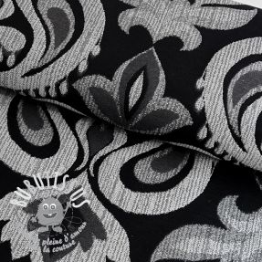 Tissu déco jacquard Baccara argent