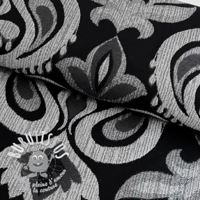 Tissu déco jacquard Baccara argent