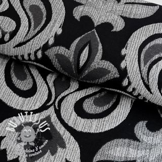 Tissu déco jacquard Baccara argent