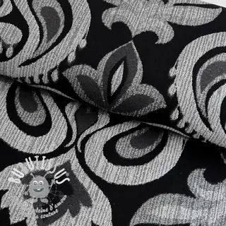 Tissu déco jacquard Baccara argent