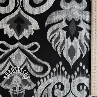 Tissu déco jacquard Baccara argent