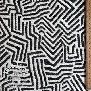 Tissu déco jacquard Mesopotamie allover graphite