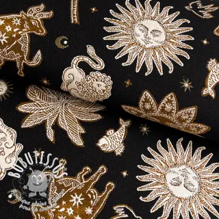 Tissu déco jacquard Pygmalion noir