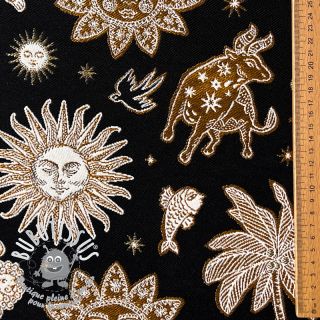 Tissu déco jacquard Pygmalion noir
