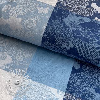 Tissu déco FRENCH TABLE CLOTH JACQUARD Niwa allover indigo