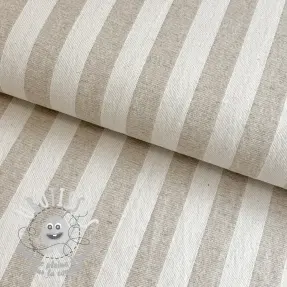 Tissu déco jacquard LINEN LOOK Cabourg lin