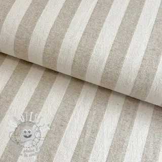 Tissu déco jacquard LINEN LOOK Cabourg lin