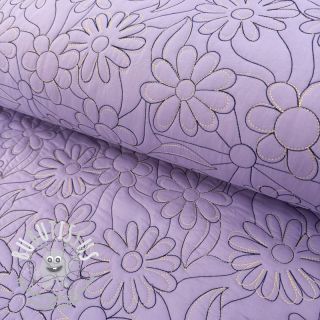 Tissu matelassé Flowers lavender
