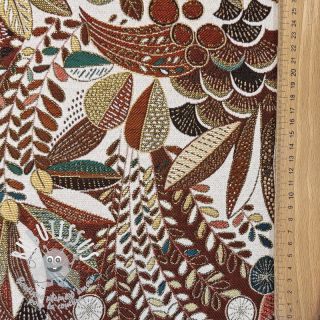 Tissu déco jacquard Cleopatre rouge