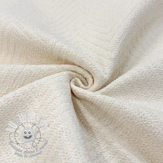 Tissu déco jacquard Saxo ecru