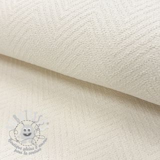 Tissu déco jacquard Saxo ecru