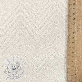 Tissu déco jacquard Saxo ecru