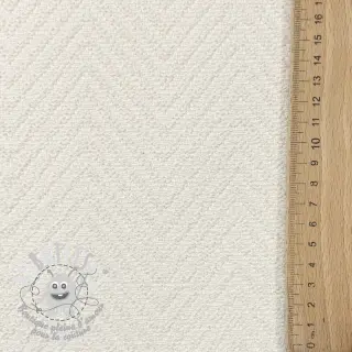 Tissu déco jacquard Saxo ecru