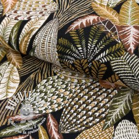 Tissu déco jacquard Egypte noir