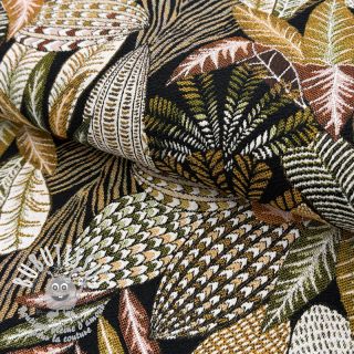 Tissu déco jacquard Egypte noir