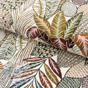 Tissu déco jacquard Egypte blanc
