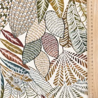 Tissu déco jacquard Egypte blanc