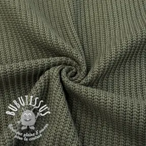 Tissu tricot BIG KNIT camo green