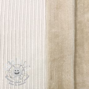 Tissu velours cotelé Cofur fleece off white