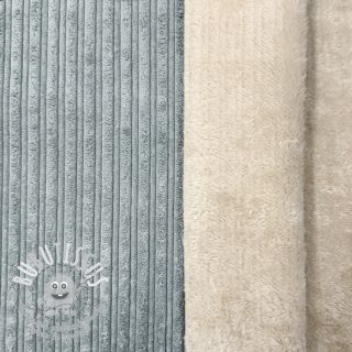 Tissu velours cotelé Cofur fleece mint