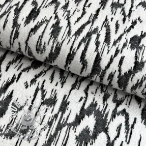 Tissu maille tricot jacquard Comfy Blurry Ikat grey
