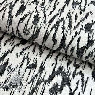 Tissu maille tricot jacquard Comfy Blurry Ikat grey