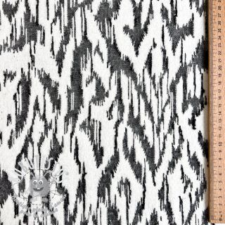 Tissu maille tricot jacquard Comfy Blurry Ikat grey