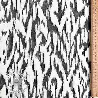 Tissu maille tricot jacquard Comfy Blurry Ikat grey