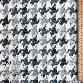 Tissu maille tricot jacquard Comfilia Camo grey