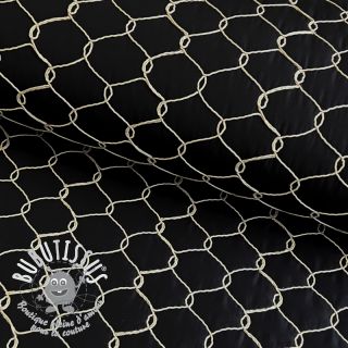 Tissu matelassé Cord black