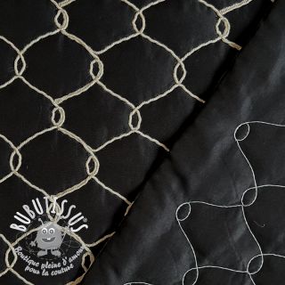 Tissu matelassé Cord black