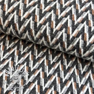 Tissu maille tricot jacquard Comfilia Arrows grey