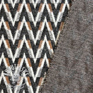 Tissu maille tricot jacquard Comfilia Arrows grey
