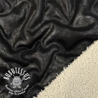 Tissu de manteau Vintage Glammy Teddy Lammy black