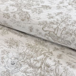 Tissu déco jacquard MACASSAR alover lin