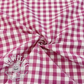 Tissu coton Check fuchsia
