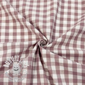 Tissu coton Check mauve