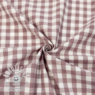 Tissu coton Check mauve
