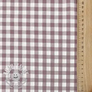 Tissu coton Check mauve