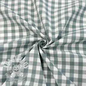 Tissu coton Check teal