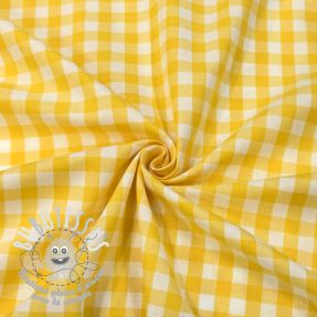 Tissu coton Check yellow