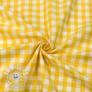 Tissu coton Check yellow