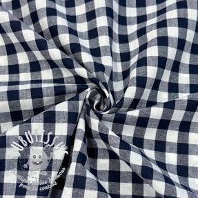 Tissu coton Check navy
