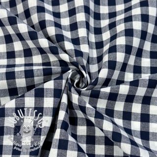 Tissu coton Check navy