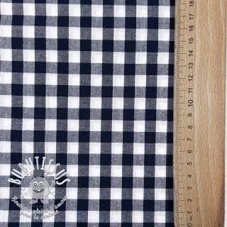 Tissu coton Check navy