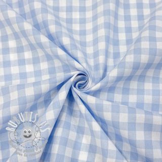 Tissu coton Check light blue